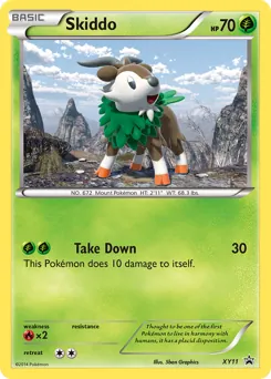XY Black Star Promos Skiddo Pokémon card